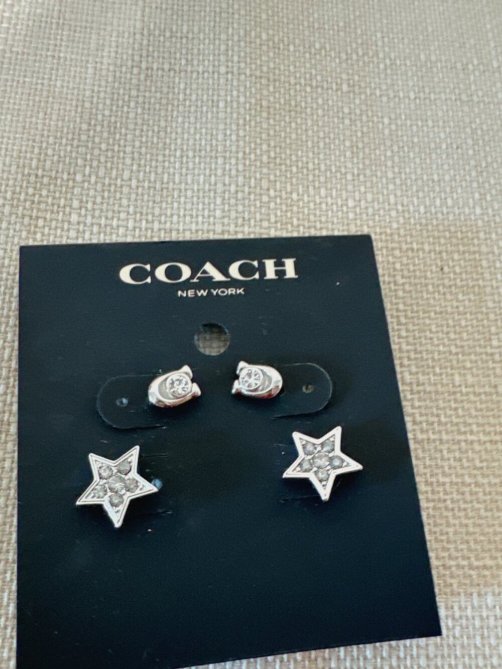 coach SIGNATURE AND PAVE STAR STUD EARRINGS SET C7778 and bracelet c7779 - Picture 2 of 6